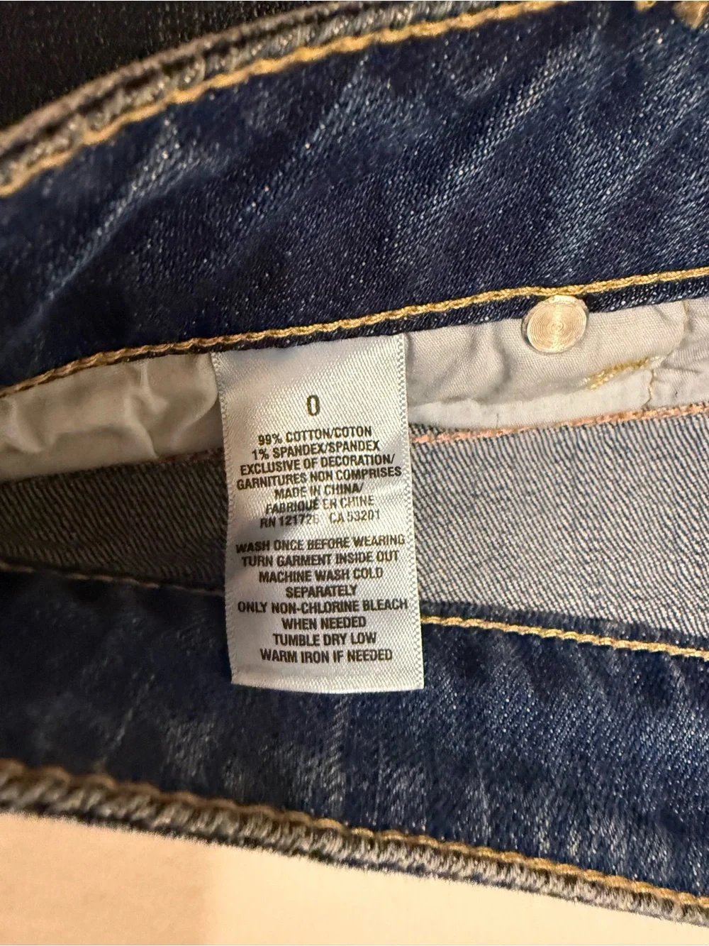 Aeropostale Size 0 Denim Bermuda Shorts Y2K Cuffed Distressed